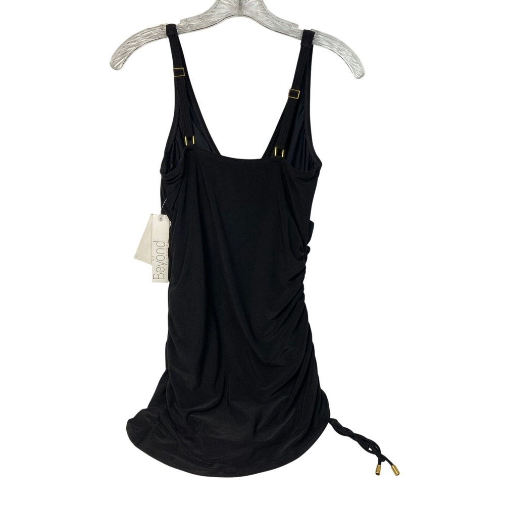 Beyond Control Swimdress Size 10 Black Ruched Tummy Control Swimdress NWT - Picture 10 of 11